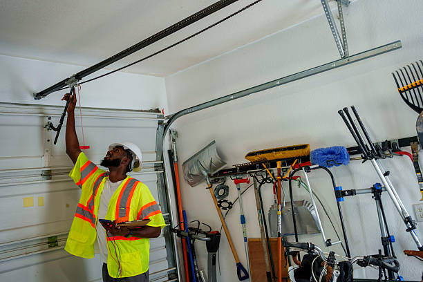 Professional Garage Door Panel Replacement technician working in La Huerta, NM